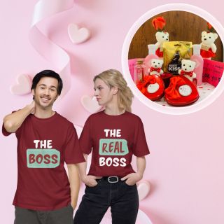 Gift For Her The Real Boss Couple T-shirt