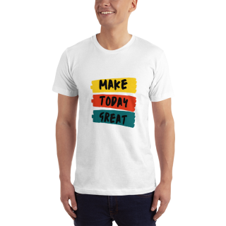 Mens Make Today Great White Comfy Half Sleeve T-Shirt