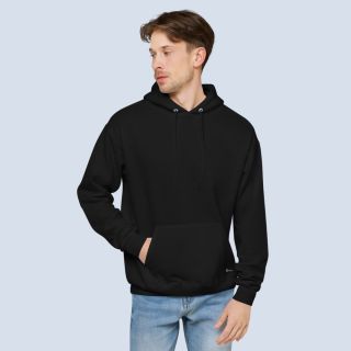 Men Black Relaxed Fit Hooded Sweatshirt