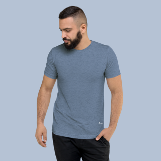 Blue Melange Half Sleeve T-Shirt Mens