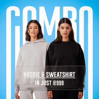 Women's Hoodie & Sweatshirt Combo-Pack of 2
