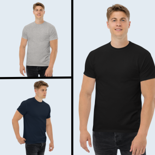 Pack of 3 Ciyapa T-shirts Combo Grey, Black, Navy Blue