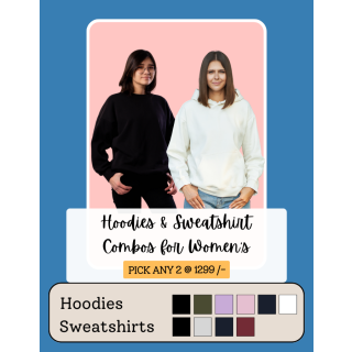 Women's Hoodie & Sweatshirt Combo-Pack of 2
