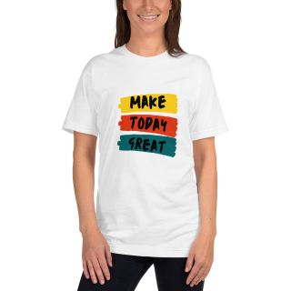 Womens Make Today Great White Comfy Half Sleeve T-Shirt