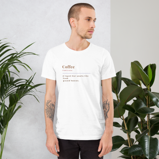Mens Coffee Lovers White Half Sleeve T-Shirt