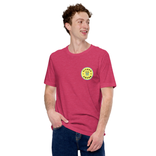 Raspberry Pink Melange Siyapa Squad Half Sleeves T-Shirt For Men