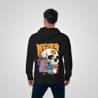 Quirky Weird Skull: Hooded Sweatshirt