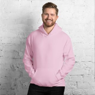 MEN CLASSIC PINK HOODED SWEATSHIRT
