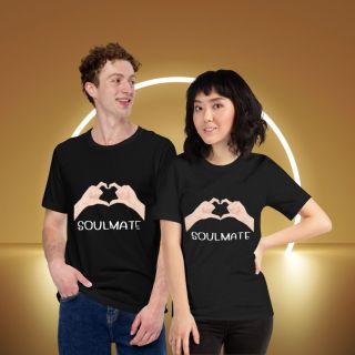 Soulmate Couple T-shirt  Black