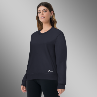 Casual Crewneck Sweatshirt: Sapphire Blue