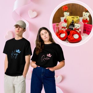 Gift For Her King And Queen Couple T-shirt