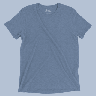 Blue Melange Half Sleeve T-Shirt Mens