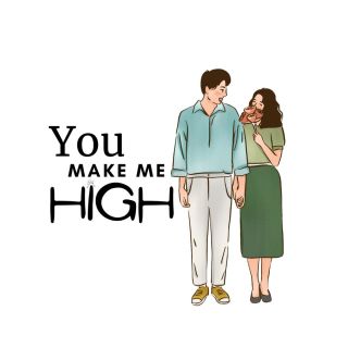 YOU MAKE ME HIGH - SHY COUPLE T-SHIRT