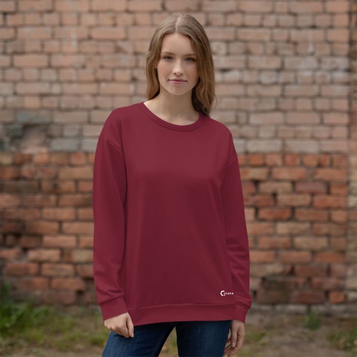 Maroon crewneck sweatshirt womens 2025