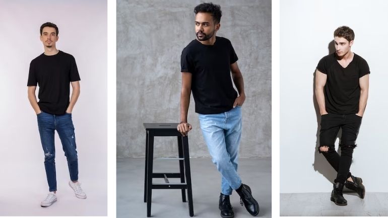 Black T-Shirt with Jeans- Ciyapa