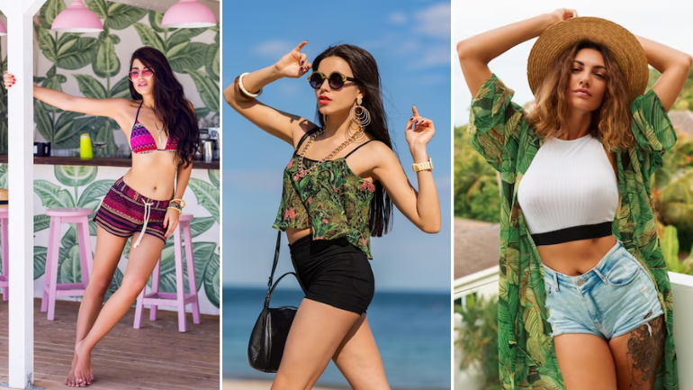 Styling Bikinis as Tops with Shorts-Ciyapa